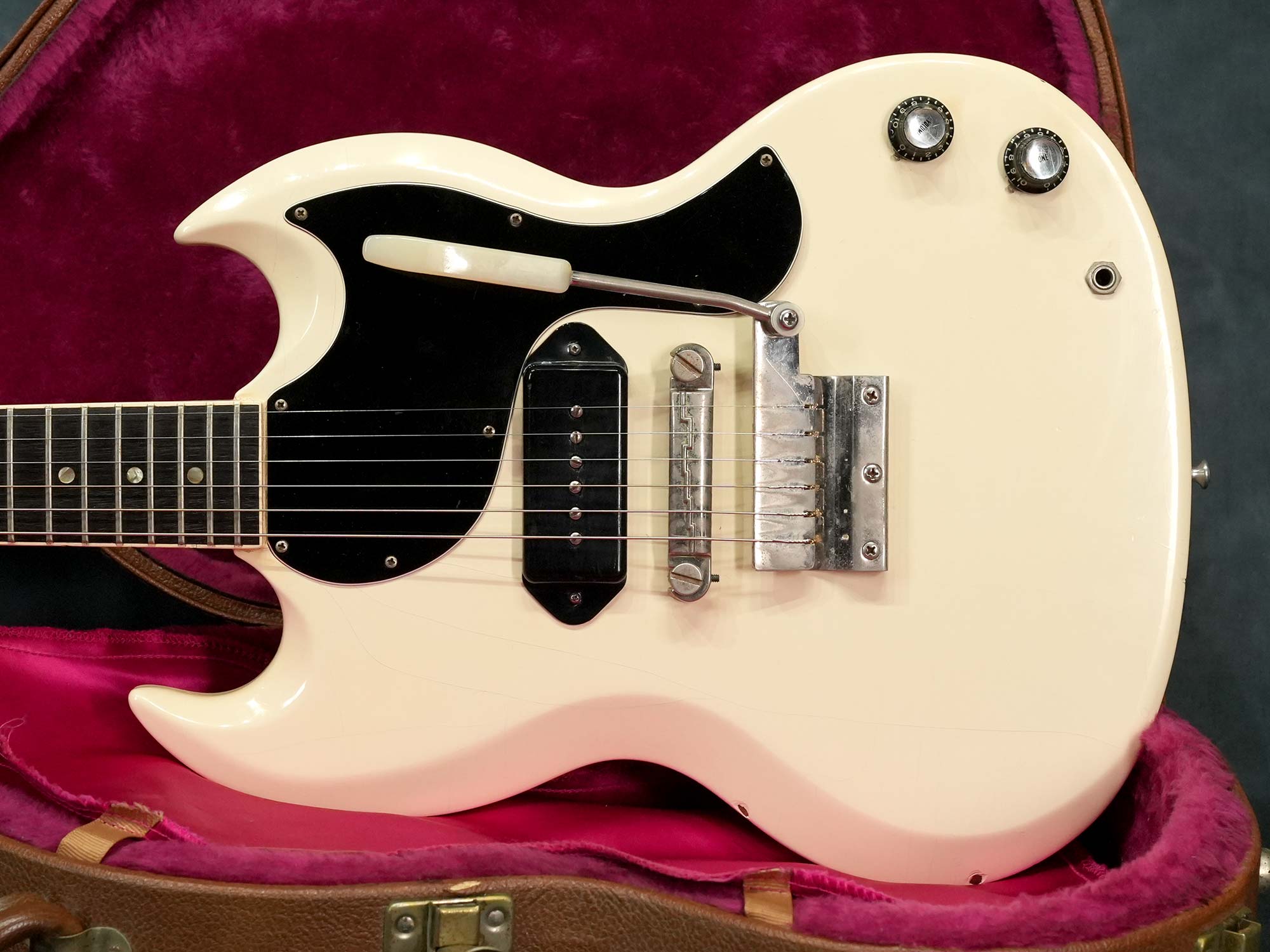 Gibson 1965 SG Junior Polaris White Regular Neck with Binding